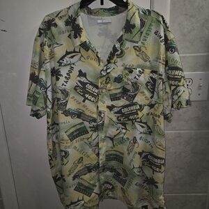 Columbia PFG Florida Deep Sea Fishing Shirt XL Retro Print Vented Mesh